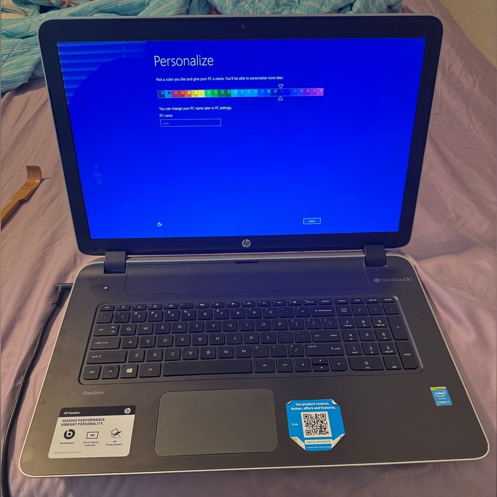 HP Pavilion Silver Laptop